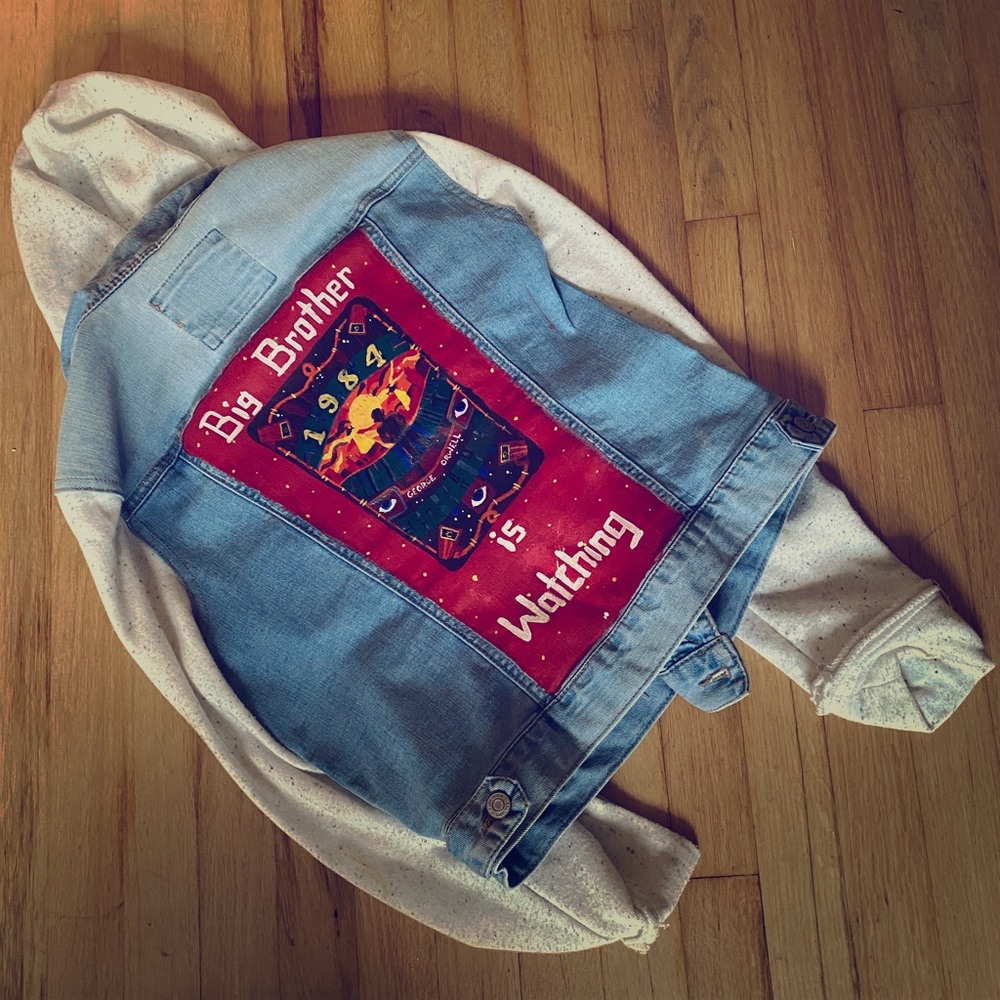 Hand Painted 1984 George Orwell Denim Jacket